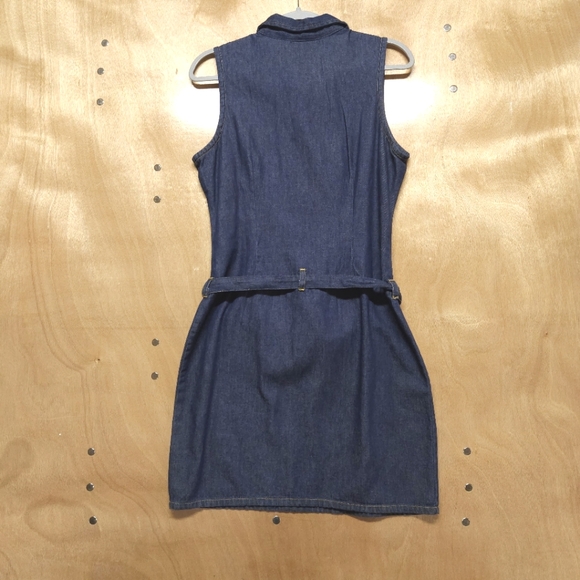 Vintage Forenza  Belted Button-Up Denim  Dress 5-4160-7 Cotton Size 10 Y2K - Picture 2 of 6